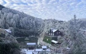 初冬的頂級(jí)浪漫，鎮(zhèn)巴草壩的雪景云?？s略圖